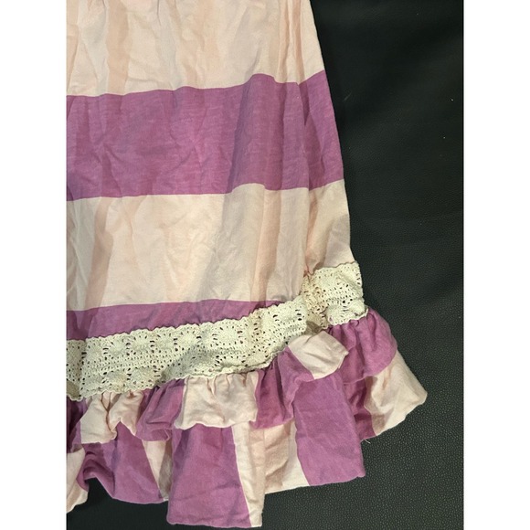 Jelly the Pug Tiered Ruffle Girl Dress Pink Purple Size 8 Cottage Twirl Spring - Picture 2 of 6